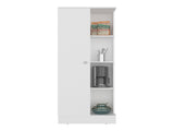 Rentz Multi-Storage Cabinet with Storage Compartments, and Versatile Organization, White B097P474301