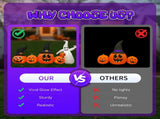 8FT Long Halloween Inflatables Pumpkins Ghost Outdoor Decorations, Blow Up Yard Decoration with 63409138