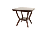 Dining Table Counter Height Dining Table 1pc Table w Shelve Solidwood Espresso Finish Dining Room B011P207141