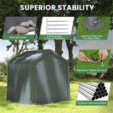 8' x 6.5' Portable Motorcycle Outdoor Storage Shelter,Crafted from 180G PE 16657945