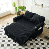 Sleeper Couch w/Pull Out Bed, Modern Corduroy Convertible Sleeper Bed, Small Love seat W1825P333318