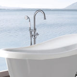 Freestanding Bathtub Faucet with Hand Shower W1533125096