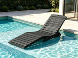 HDPE In-Pool Lounge Chair with Rear Rolling Wheels, 450 LBS Capacity S-Curve Ergonomic Pool Chaise 61390513