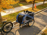 Blue/Gray Dog Bike Trailer 3 Access Doors, Large Off-Road Wheels & Ventilated Mesh Screen Pet 91165535