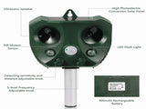 Ultrasonic Animal Repeller, Upgraded Solar Powered Pest Deterrent with PIR Motion Sensor, LED 74058597