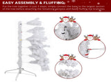 6ft 845 Branches Hanging Tree Structure PVC Material White Round Head 300 Lights Cool Color 8 Modes 76942325