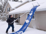 6.1 m 5-Section Extendable Roof Snow Rake with Wheels Aluminum Pole & Aluminum Frame, PE Blue 13913942