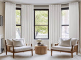 2- Piece 40x102" 300gsm poly linen curtain with 7 pinch pleat per pc B035P482982