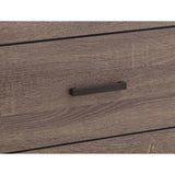 2 Drawers MDF Nightstand in Barrel Oak Finish B016P255592