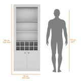 Clover Bar Cabinet, with wine storage and thre shelves B128P189933