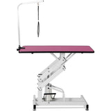 ZNTS 42.5INCH HYDRAULIC PET GROOMING TABLE PINK COLOR 46798649