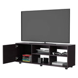 Wengue TV Stand with a Door and Open Storage B062P290262