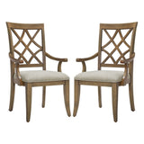 Wooden Arm Dining Chairs set of 2,Mid Century Retro Chairs Upholstered Chairs Comfor Kitchen Chairs W2582P205388