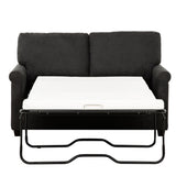 Convertible Twin Sleeper Sofa with USB Ports, Modern Upholstered Sofa Bed, Living Room 2-Seater B011P198404