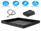 Foldable Camping Shower Pan, 41" Portable Shower Base with Drainage Pipe, Collapsible Outdoor Shower 30340231