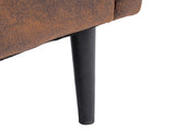 Hydrogen Bomb Iron Legs Wooden Frame 74*71*74cm Bronzing Cloth Indoor Chair Orange 04180848