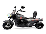Three-Wheel Electric Motorcycle Battery-Powered with Headlight Music Forward And Reverse Grey Kids 81854975