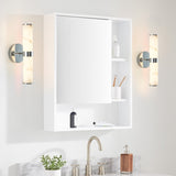 Resin Imitation Marble and Chrome Wall Sconce, Set of 2,Modern Vertical Light Fixture for Bathrooms, W1340P189552