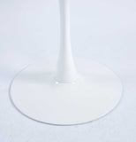 42.1"WHITE Table Mid-century Dining Table for 4-6 people With Round Mdf Table Top, Pedestal Dining W234119835
