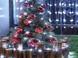 8-piece set of white solar fairy light string, 330 LED outdoor solar Christmas lights, 8 modes of 38108908