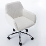 ZNTS HengMing Faux Fur Home Office Chair,Fluffy Fuzzy Comfortable Makeup Vanity Chair ,Swivel Desk Chair W21228454