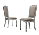 ZNTS Iris Turned Leg Wood Dining Chair Set of 2 T2574P164566