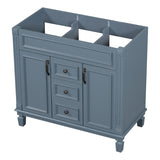 ZNTS 36'' Bathroom Vanity without Top Sink, Royal Blue Cabinet only, Modern Bathroom Storage Cabinet with WF305078AAC