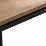 Black and Natural Wood Living Room Table Versatile Coffee Table 2-Tiered Wood Tabletop Table 47.6" L W2729P198992