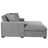 Mirod 53.5''*70.9'' Oversized Chaise, Lounge Chair - Classic Design, Soft Fabric, Easy Assembly, N760P196662E