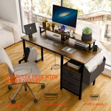 47.27"office desk with power outlet, 2 Monitor Stands and USB Ports,Gaming Desk with Storage W2887P239380