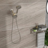 Multi Function Dual Shower Head - Shower System with 4.7" Rain Showerhead, 8-Function Hand Shower, W124362293