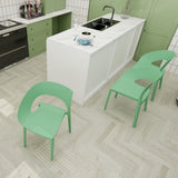 Summer - Haze Green Polypropylene Single-Side Chair - One-Piece Design for Indoor & Outdoor W3450P322880