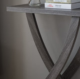 ZNTS Curved Design Entryway Console Table, Distressed Gray Console Table for Hallway B107131284