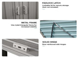 Garbage Bin Shed Stores 2 Trash Cans Metal Outdoor Bin Shed for Garbage Storage,Stainless Galvanized 36500696