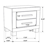2 Drawers MDF Nightstand in Rustic Golden Brown Finish B016P255623