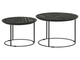 Matte Black 2-Piece Nesting Table B062P153894