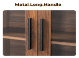 Arched Ceiling 2 Glass Doors 3 Shelves Bathroom Vanity MDF Melamine-Faced Bathroom Vanity with Towel 72083744