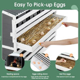 ZNTS Nesting Boxes for Chickens, Wooden Chicken Nesting Box, 8 Compartments Egg Laying Boxes for Hens, W1850120022