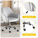 ZNTS Accent chair Modern home office leisure chair with adjustable velvet height and adjustable casters W1521108569