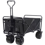 ZNTS Collapsible Heavy Duty Beach Wagon Cart Outdoor Folding Utility Camping Garden Beach Cart with 31614161