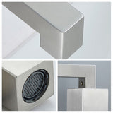 Brushed Nickel Widespread Bathroom Faucet, Waterfall Bathroom Faucets for Sink 3 Hole, 2-Handles T3177P277507