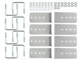 8PCS Galvanized L-Type Boat Trailer Bunk Brackets Set fit for 3 x 3 Crossmember 24406048