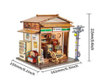 3d wooden puzzle for adults Sakura & Wisteria Alley Mart book nook with lights model kit dollhouse 02809173