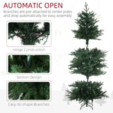HOMCOM 6ft Tall Prelit Artificial Christmas Tree Holiday Dcor with 2328 Branches, 400 Warm White W2225137786