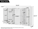 35'' x 28'' Medicine Cabinet, Wall Mounted Bathroom Storage Cabinet, Modern Bathroom Wall Cabinet N710P496235K