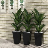 3 PCS Indoor Planters with Drainage Hole Black 92558230