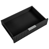 K&K Fluted Kitchen Island with Trash Can Storage Cabinet, Power Outlet, Internal Storage Rack, N707P221571B