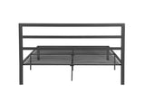 Queen Size Metal Bed Frame with Headboard Charcoal Grey W31181462