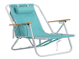 4-Position Adjustable Backpack Beach Chair, Foldable Rustproof Aluminum Frame Lounge Chair with 20945443