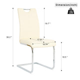 Modern Light Yellow PU dining chair living room chair upholstered chair, electroplated metal chair W210P179894